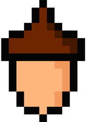 acorn, autumn, fall, squirrel, chipmunk, acorn pixel art, pixel art, pixel acorn 