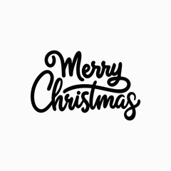 Elegant Merry Christmas text design with stylish calligraphy for holiday greetings
