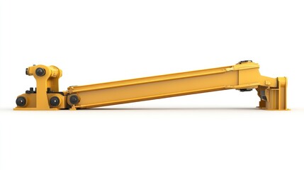 Heavy-duty hydraulic jack isolated on white background