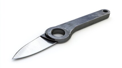 Fototapeta premium Heavy-duty steel cutter isolated on white background, detailed textures