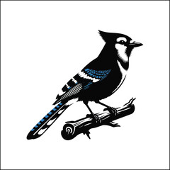 blue bird on a white background