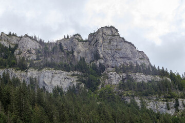 
view from the top of the mountain on a cloudy day