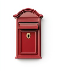 Mailbox isolate on white background, postal service design,