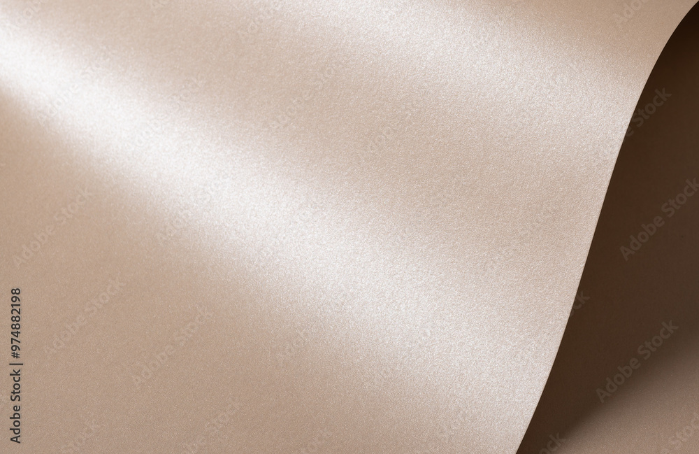 Poster beige paper texture with glossy curved design elegant gradient, glowing effect, and rich wave struct