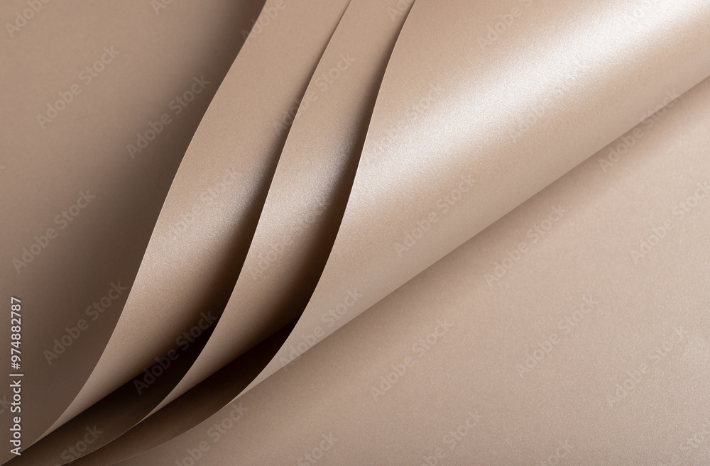 Poster beige texture background with elegant fold and modern layout glossy gradient, fine reflection, and g