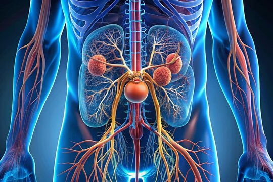 Macroscopic illustration of the pampiniform venous plexus, a network of venous vessels surrounding the testicular