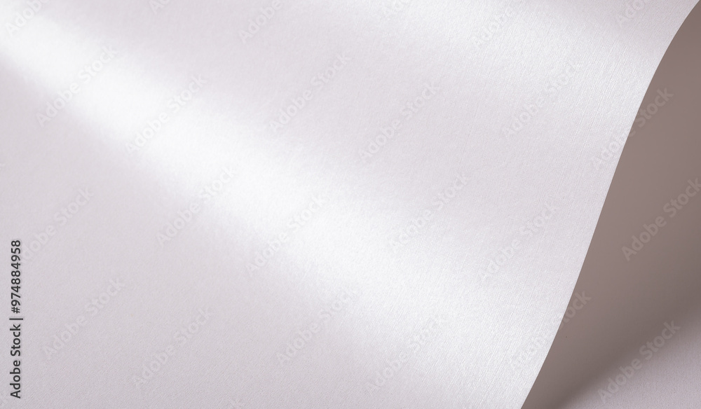Poster Pink and white paper texture with curved design Elegant sheet with glossy fold, rich structure, and gradient effect Christmas overlay and modern reflection Fine details with