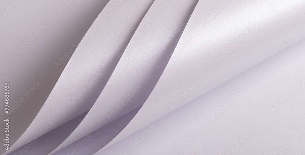 Poster Pink and white texture with glow effect and elegant structure Wavy reflection, bent fold, and Christmas gradient layout Modern design with glossy curve and cotton fabric