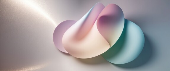 Abstract design showcases smooth curves and pastel colors creating an elegant and modern visual, ideal for creative projects or digital backgrounds.