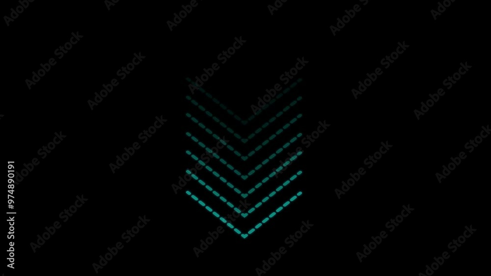 Poster arrow points downward in smooth, looping animation. blinking directional arrow swipes with seamless 