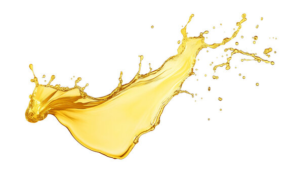 rice oil, palm oil,  honey splash ,Vegetable sunflower or olive oil frozen motion splash with droplets and bubbles