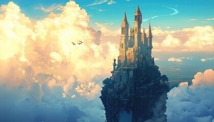 Naklejka premium Fantasy tower illustration