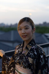Japanese woman in a yukata 