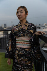 Japanese woman in a yukata 