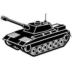 Obraz premium Tanks vector on white background