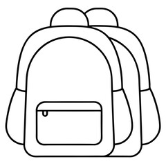 Backpacks vector on white background
