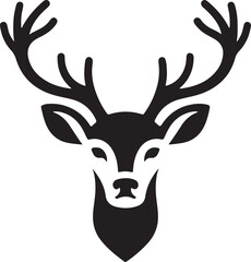 Deer head silhouette vector style