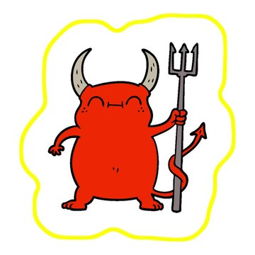 cartoon little devil