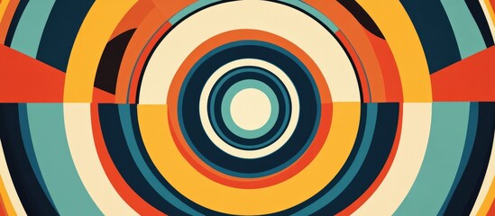 Geometric radial design featuring an abstract concentric motif