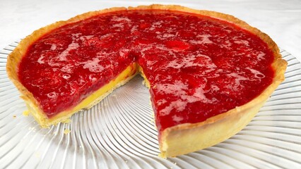 tarte de morango com creme de limão