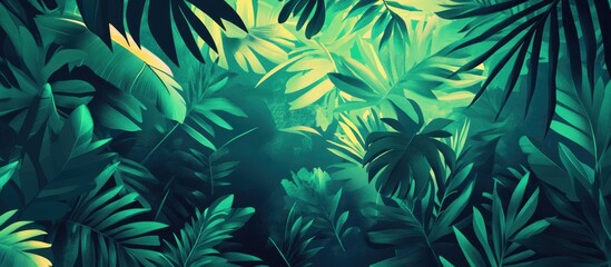 Lush Jungle Forest Canopy Perspective From Underneath