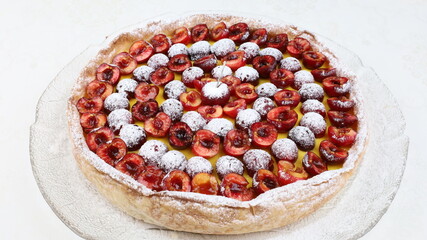 Tarte de cereja, sobremesa, doce, pastelaria,