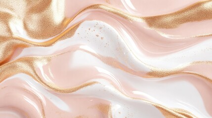 Obraz premium Rose Gold And White Foil Marble Paper Texture Abstract Gold Background Multicolor Abstract Background 3D Render