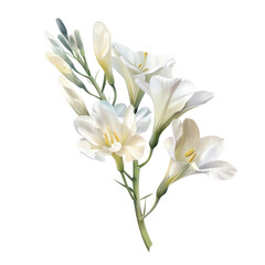 Fototapeta premium White lilies and lily of the valley bouquet