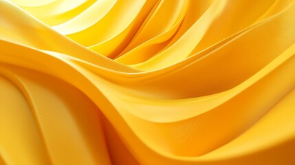 Obraz premium Yellow abstract waves with smooth curves, futuristic design,