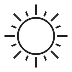Sun line icon
