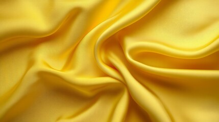 Obraz premium Yellow fabric texture as a background, smooth and flowing,