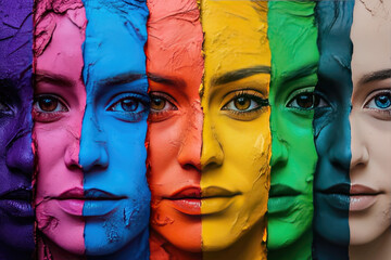 Obraz premium Art of smile in creatice colorful way