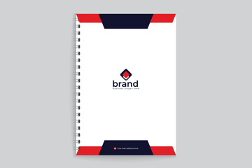 Red color notebook cover design
