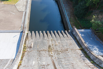 Landscape and Mohelno Reservoir on the Jihlava River. Dam dam