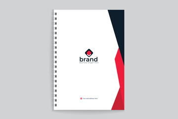 Red color notebook cover design
