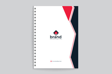 Red color notebook cover design