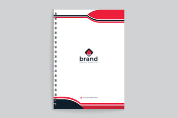 Red color notebook cover design