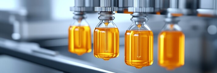 Automated Liquid Filling Machine in Action, showcasing precision, efficiency, and industrial automation in the production of liquids.