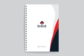 Red color notebook cover design