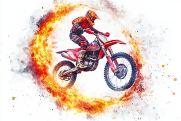 Adrenaline-Fueled Motorcycle Stunt in Fiery Explosion