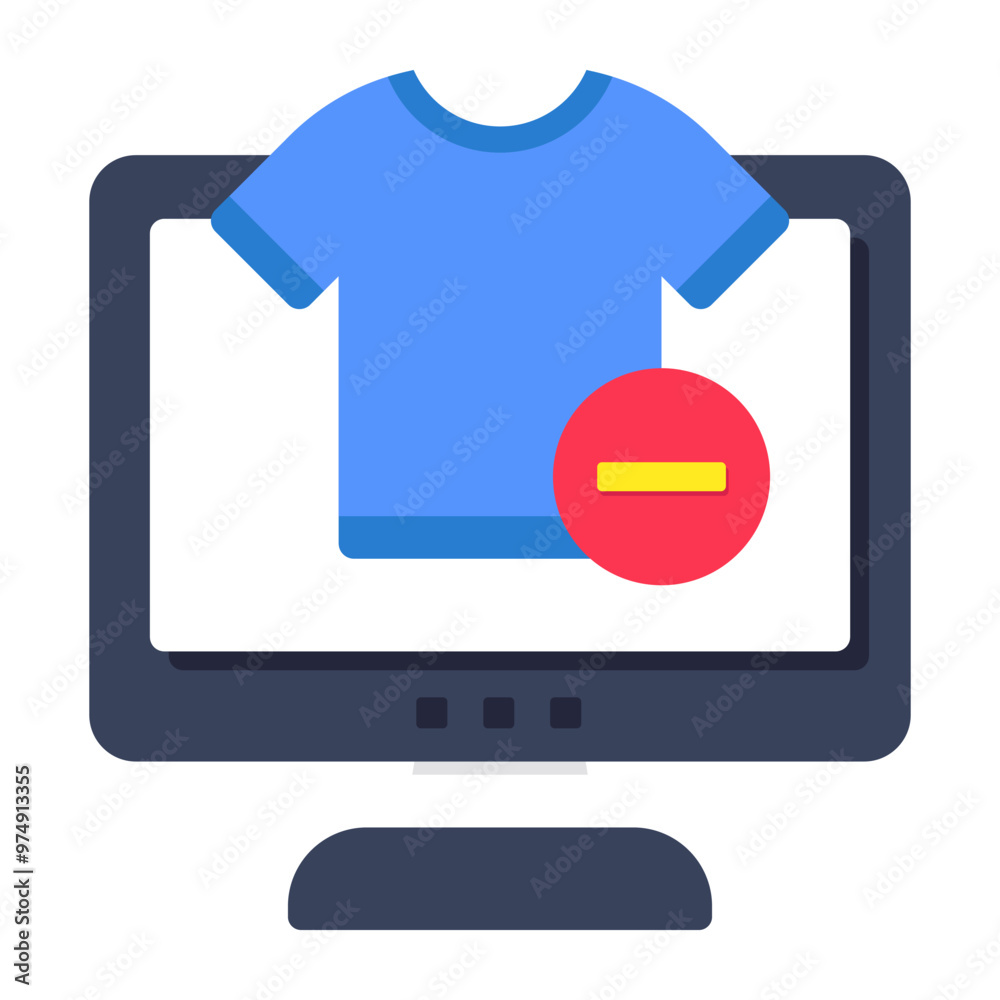 Canvas Prints Unique design icon of remove shirt online 