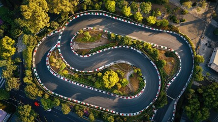 Obraz premium Urban Traffic Junctions. AI generated illustration.