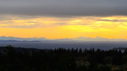 sunrise in the mountains