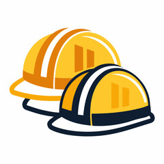 Hard hats vector on white background