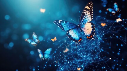 Digital Business Transformation Butterfly Lifecycle. AI generated illustration