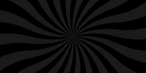 Seamless retro black and gray sunrise stripe sunburst texture design. comic or cartoon concept background with blank space design. Vector abstract rays sunburst backdrop banner wallpaper background.