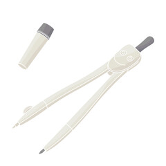 metal compass color vector illustration