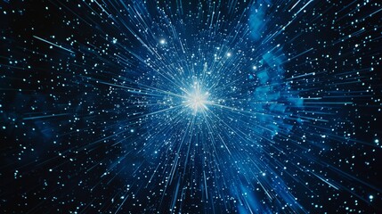 Fototapeta premium Explosive Galactic Radiance A Cosmic Futuristic