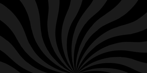 Seamless retro black and gray sunrise stripe sunburst texture design. Vector abstract rays sunburst backdrop banner wallpaper background.