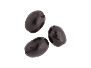 black olives isolated on white